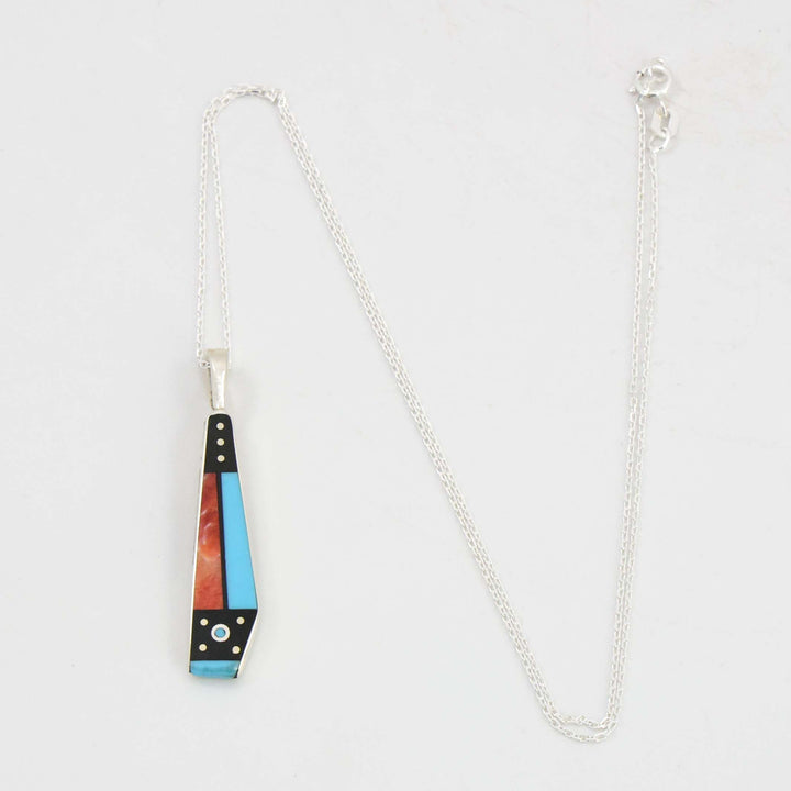Inlay Pendant on Chain