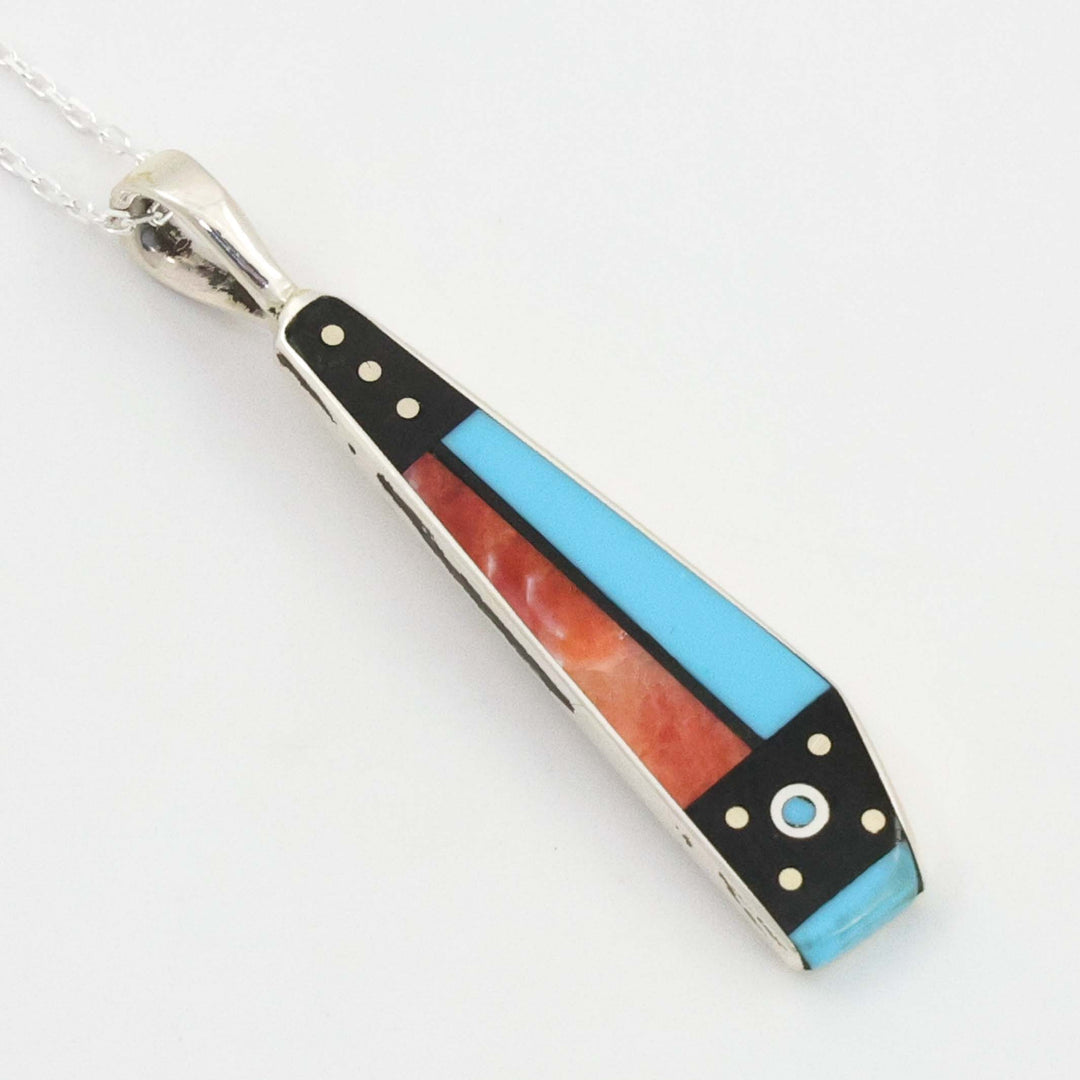 Inlay Pendant on Chain