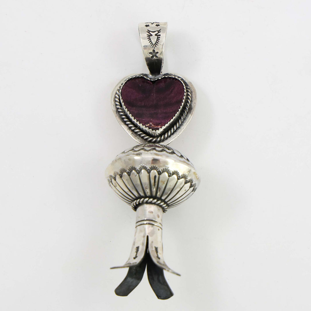 Spiny Oyster Squash Blossom Pendant