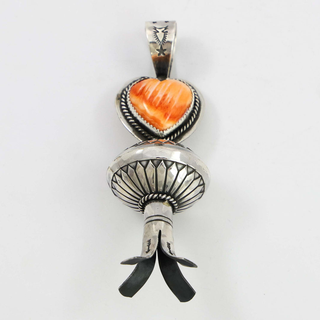 Spiny Oyster Squash Blossom Pendant