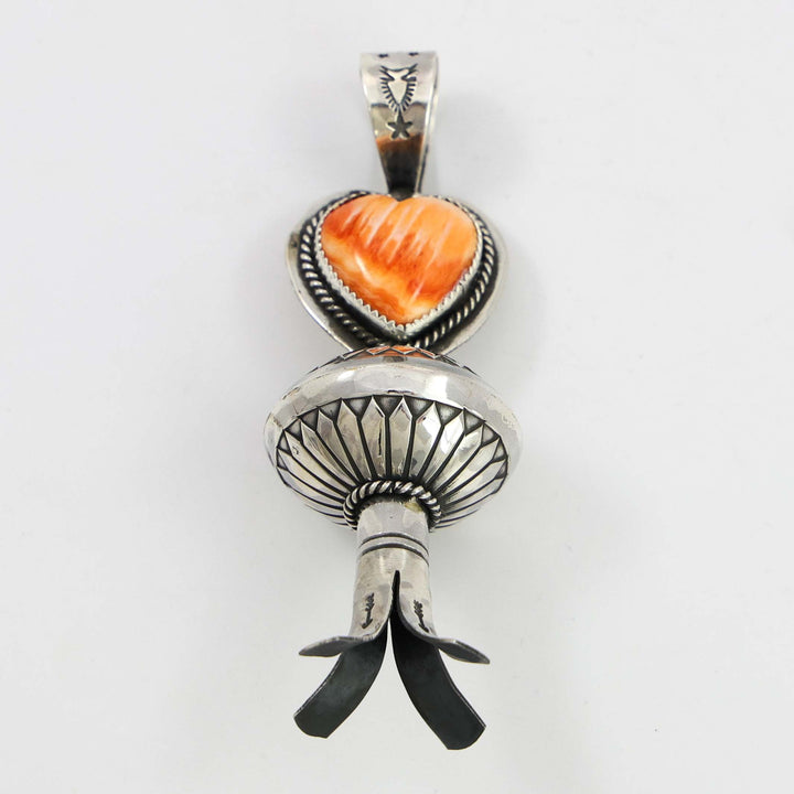 Spiny Oyster Squash Blossom Pendant