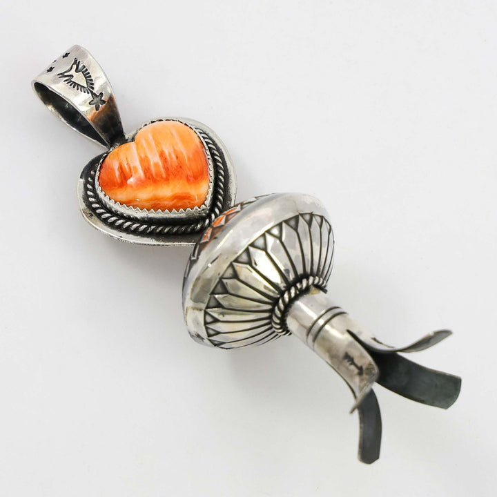 Spiny Oyster Squash Blossom Pendant