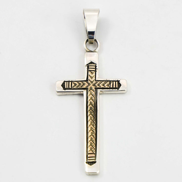 Gold on Silver Cross Pendant