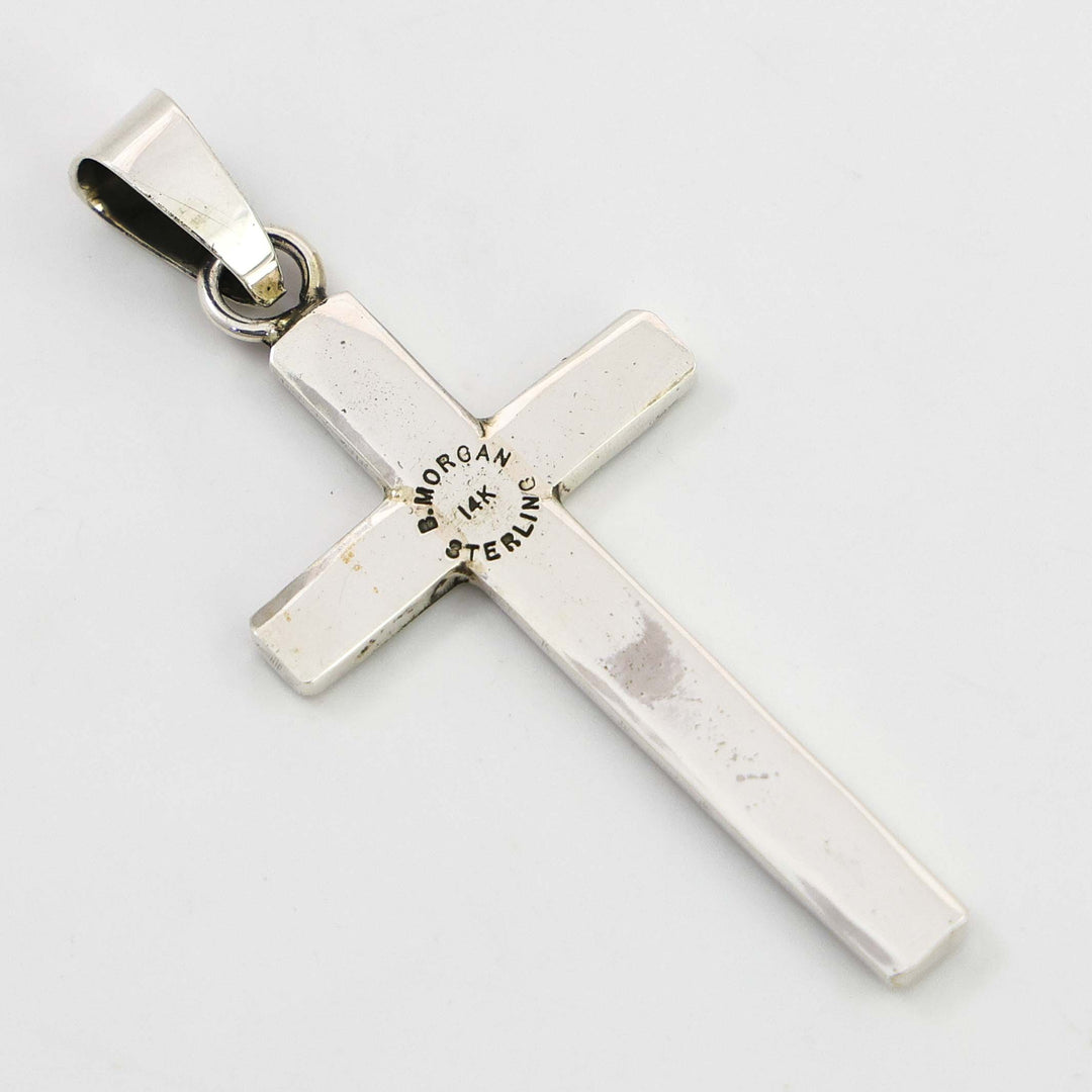 Gold on Silver Cross Pendant