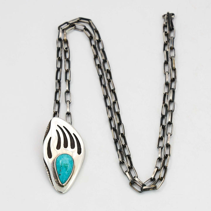 Turquoise Bear Paw Pendant