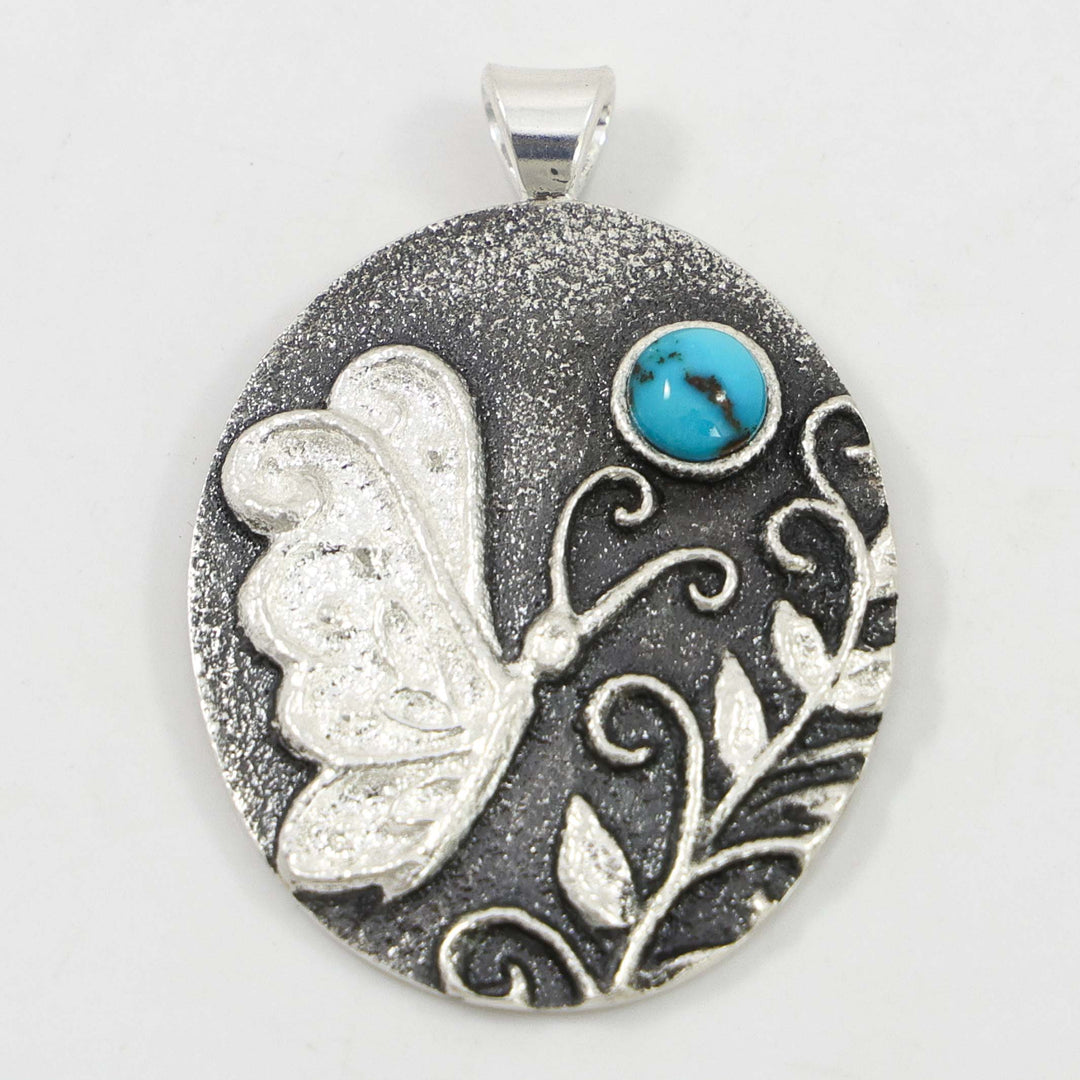 Persian Turquoise Butterfly Pendant