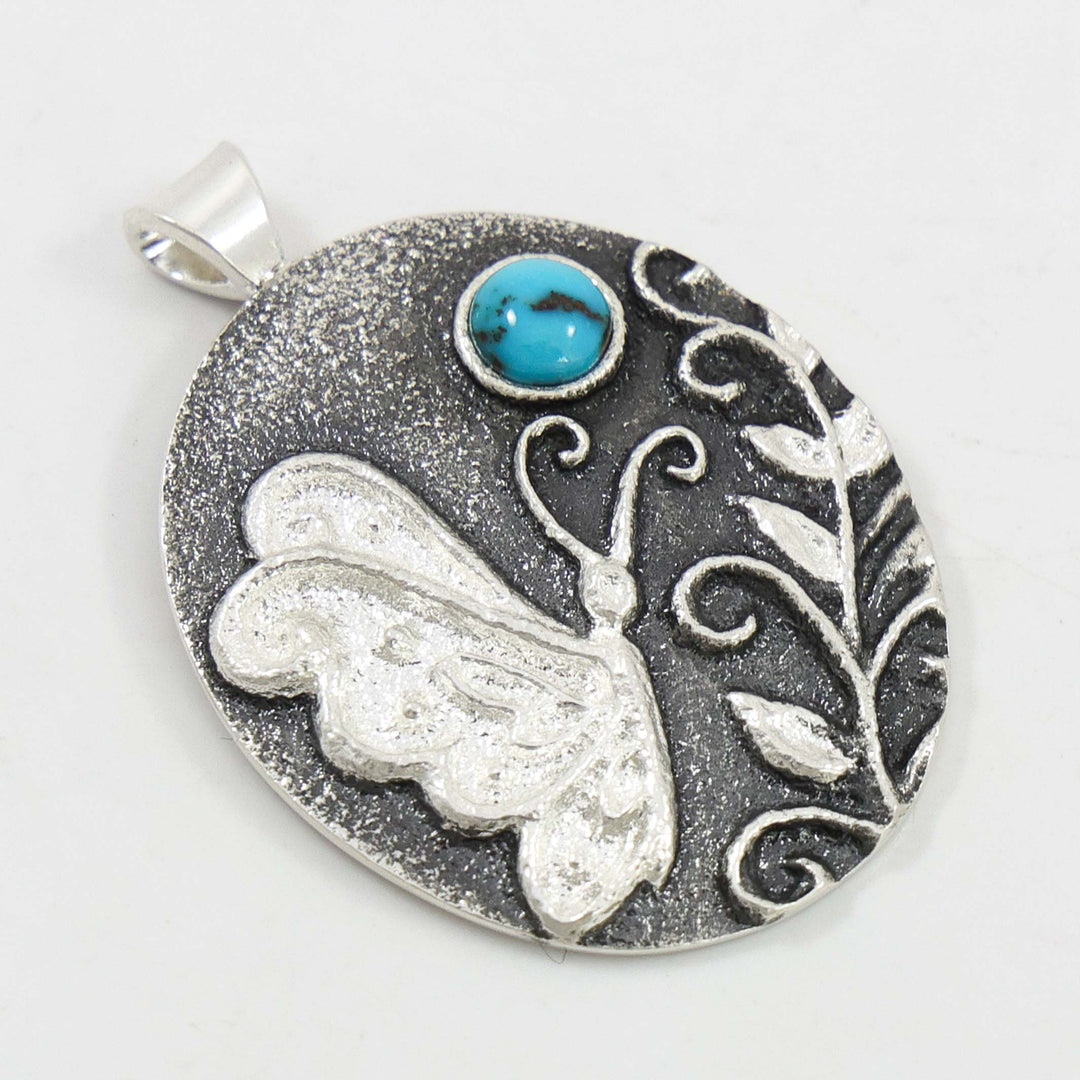 Persian Turquoise Butterfly Pendant