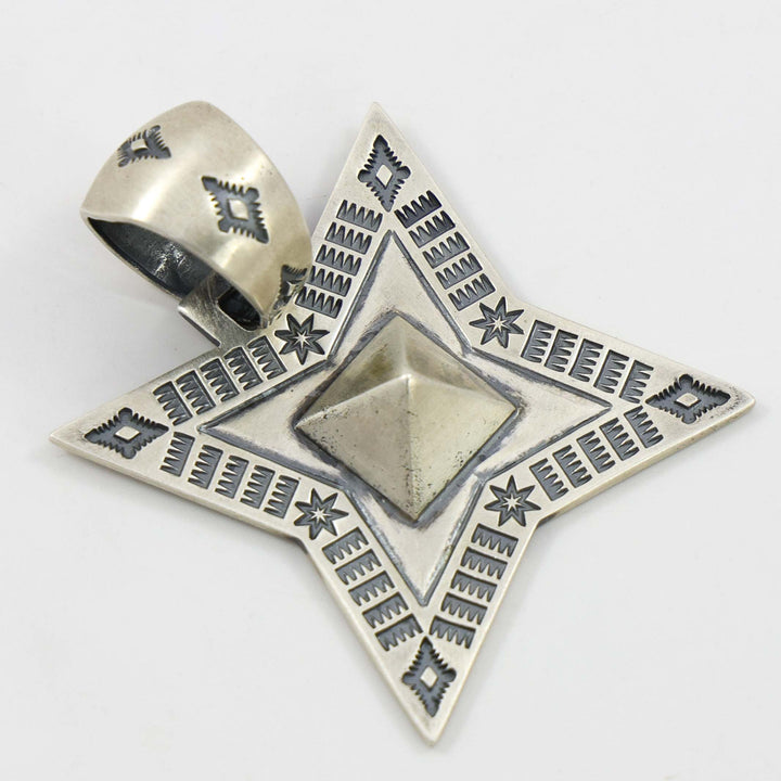 Stamped Silver Pendant