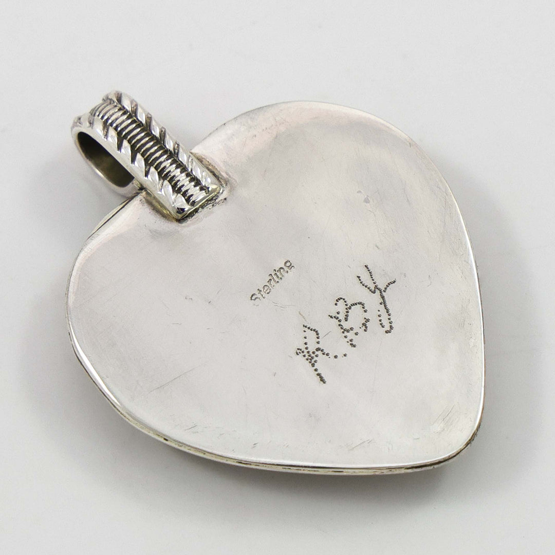 Pink Coral Heart Pendant