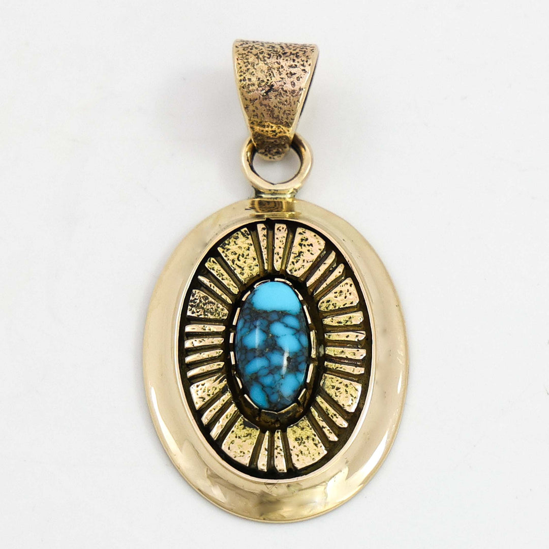 Gold and Turquoise Pendant