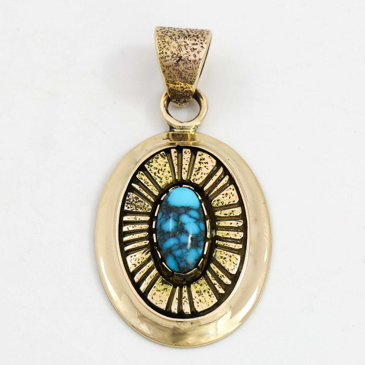 Gold and Turquoise Pendant