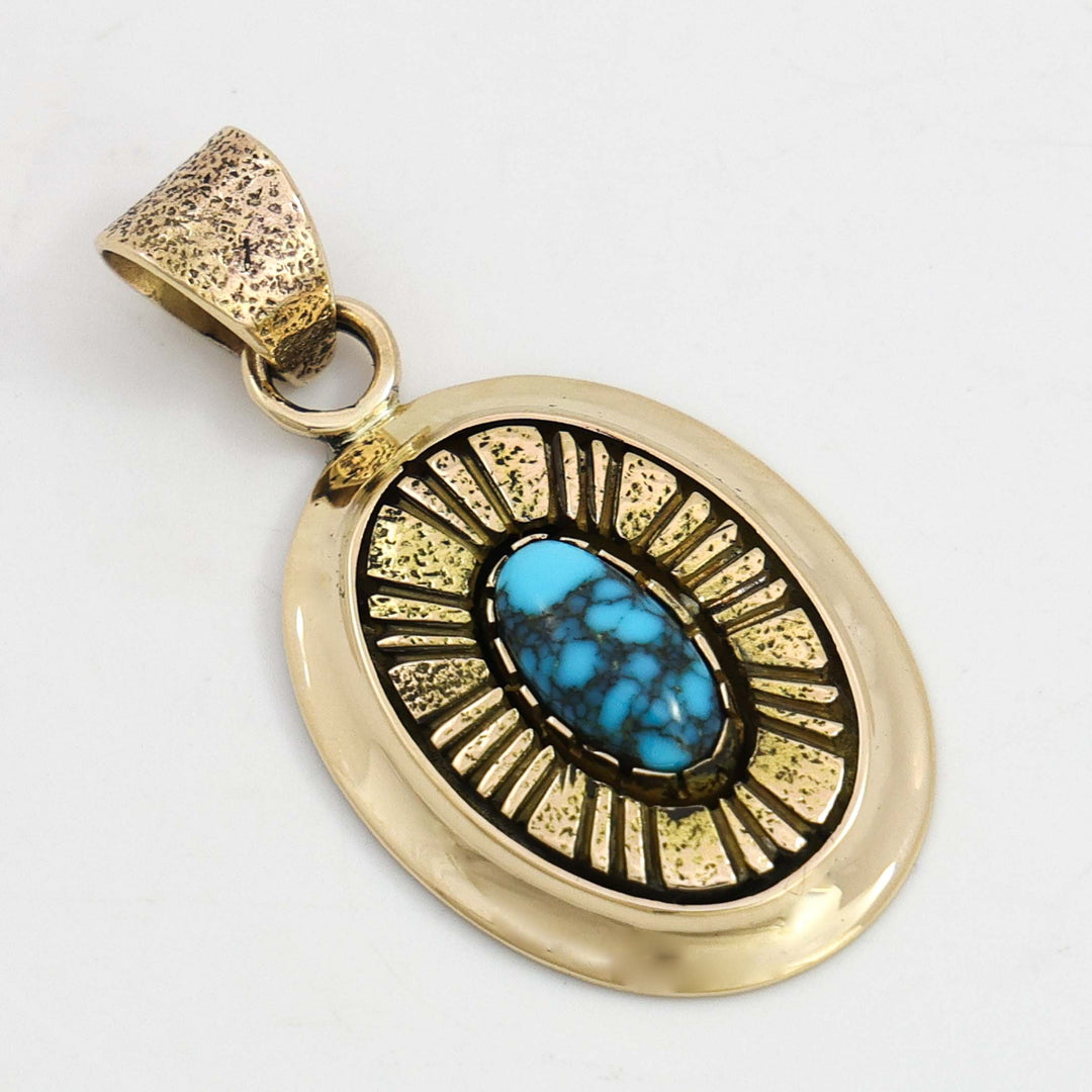 Gold and Turquoise Pendant