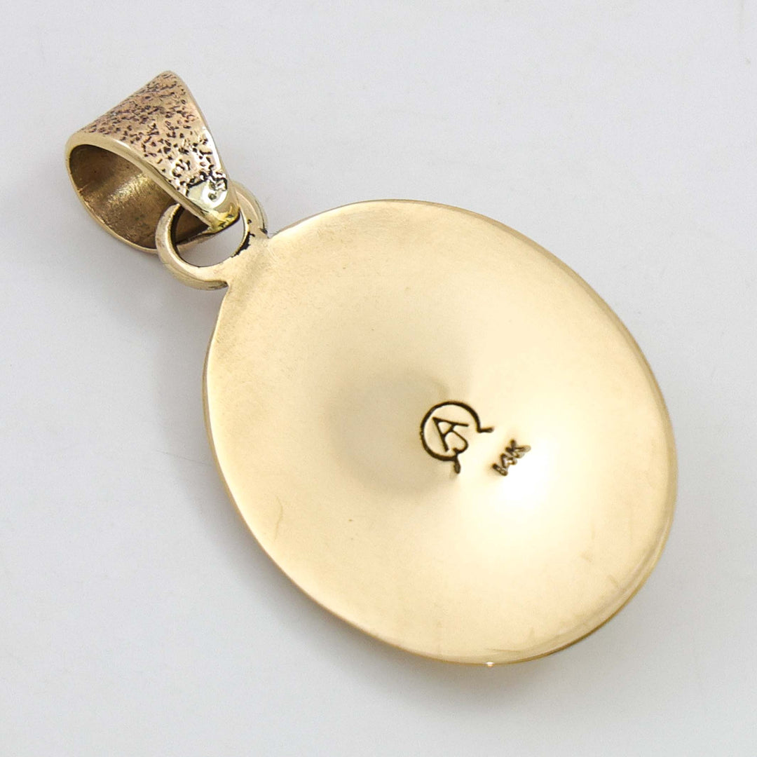 Gold and Turquoise Pendant