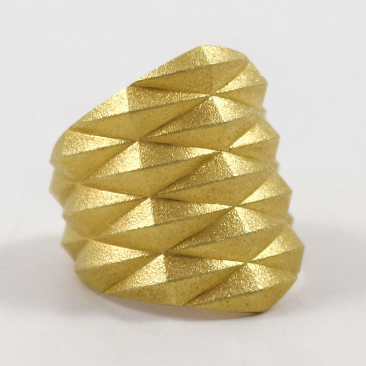 Gold Diamond Peak Ring