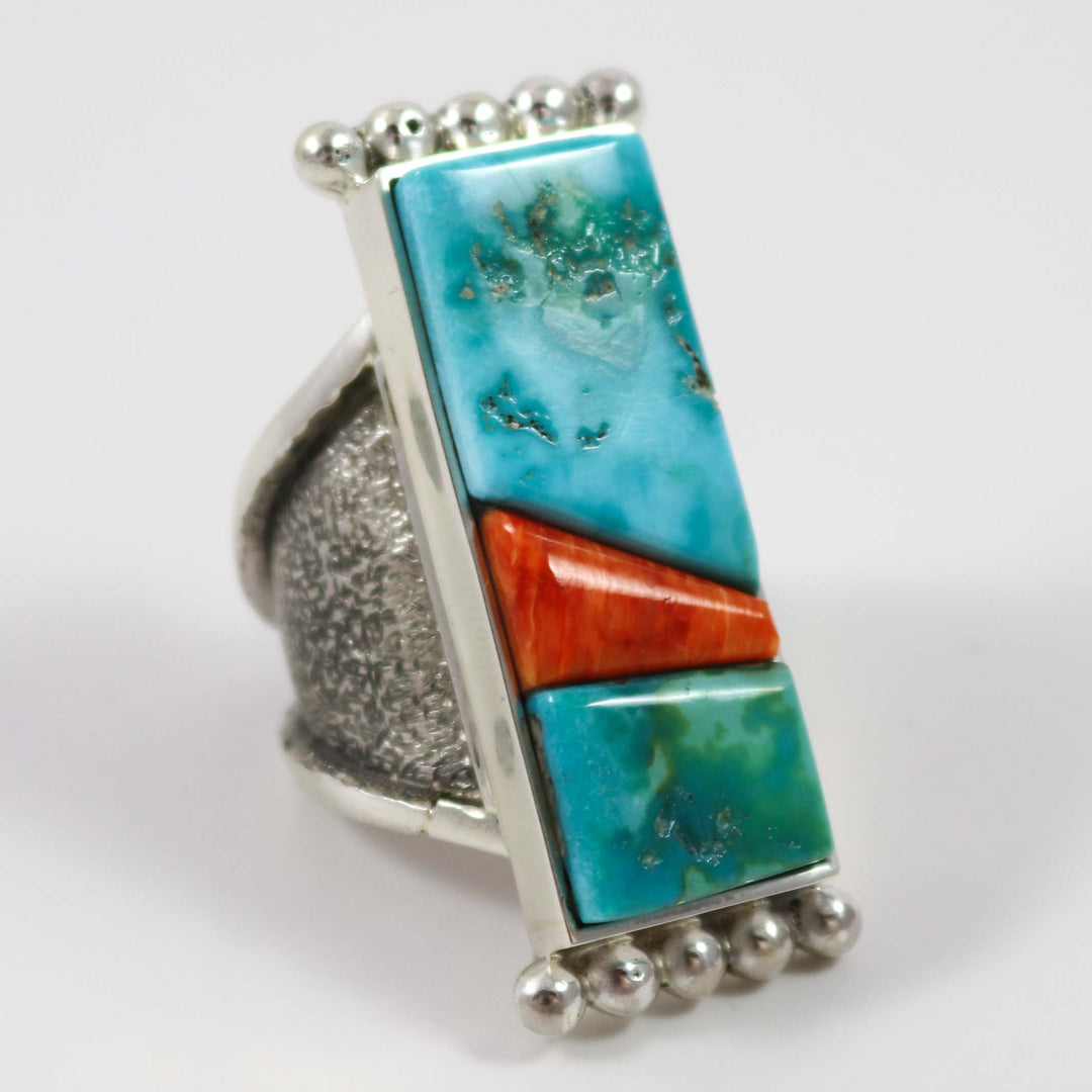Turquoise and Spiny Oyster Ring