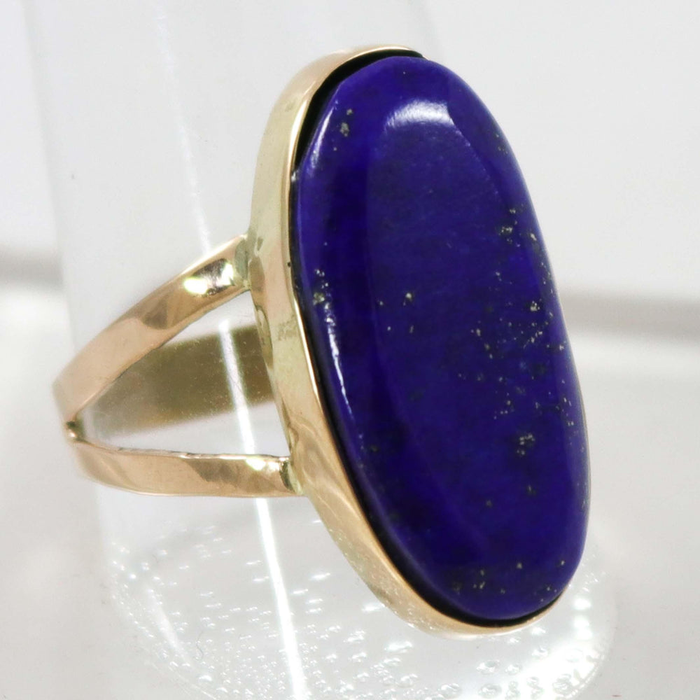 Gold Lapis Ring by Abraham Begay - Garland's