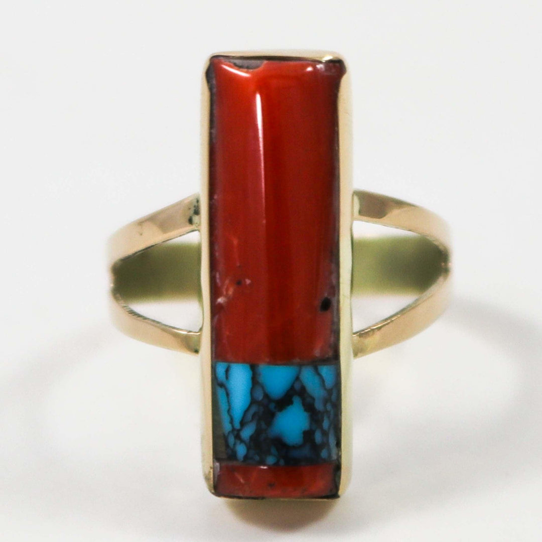 Gold Inlay Ring by Abraham Begay - Garland's