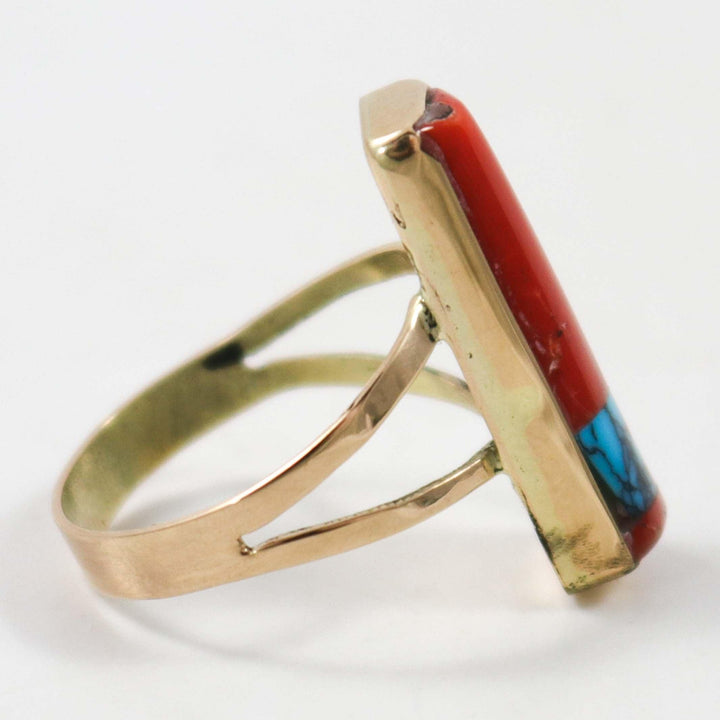 Gold Inlay Ring by Abraham Begay - Garland's