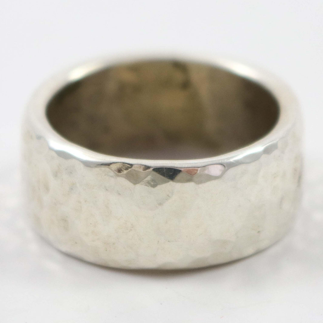 Bague en argent martelé