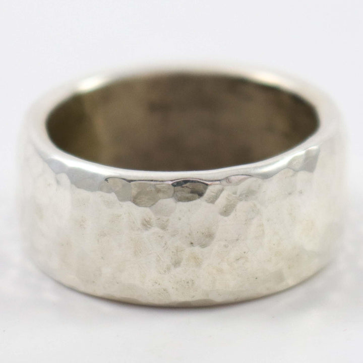 Bague en argent martelé