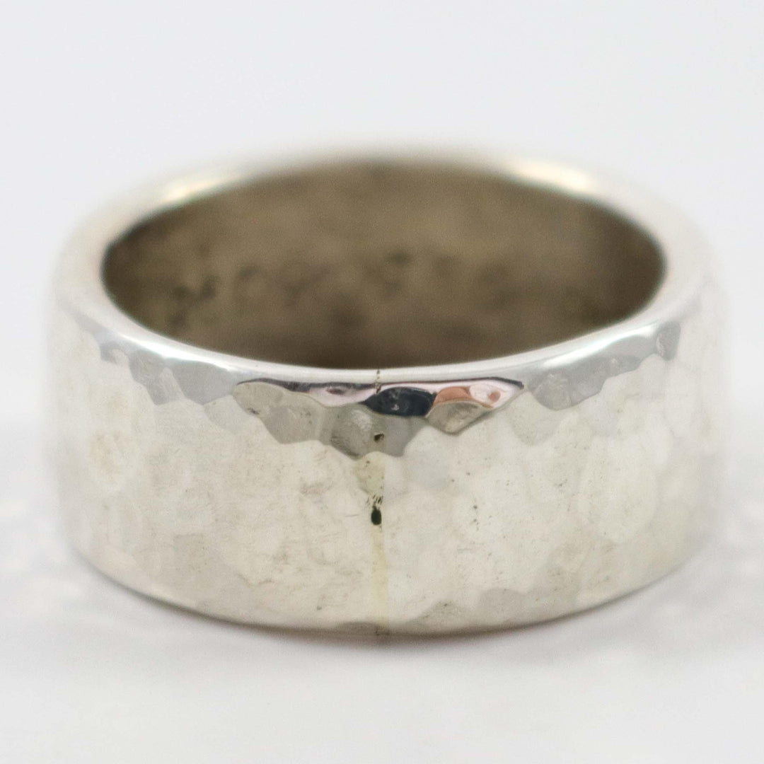 Bague en argent martelé