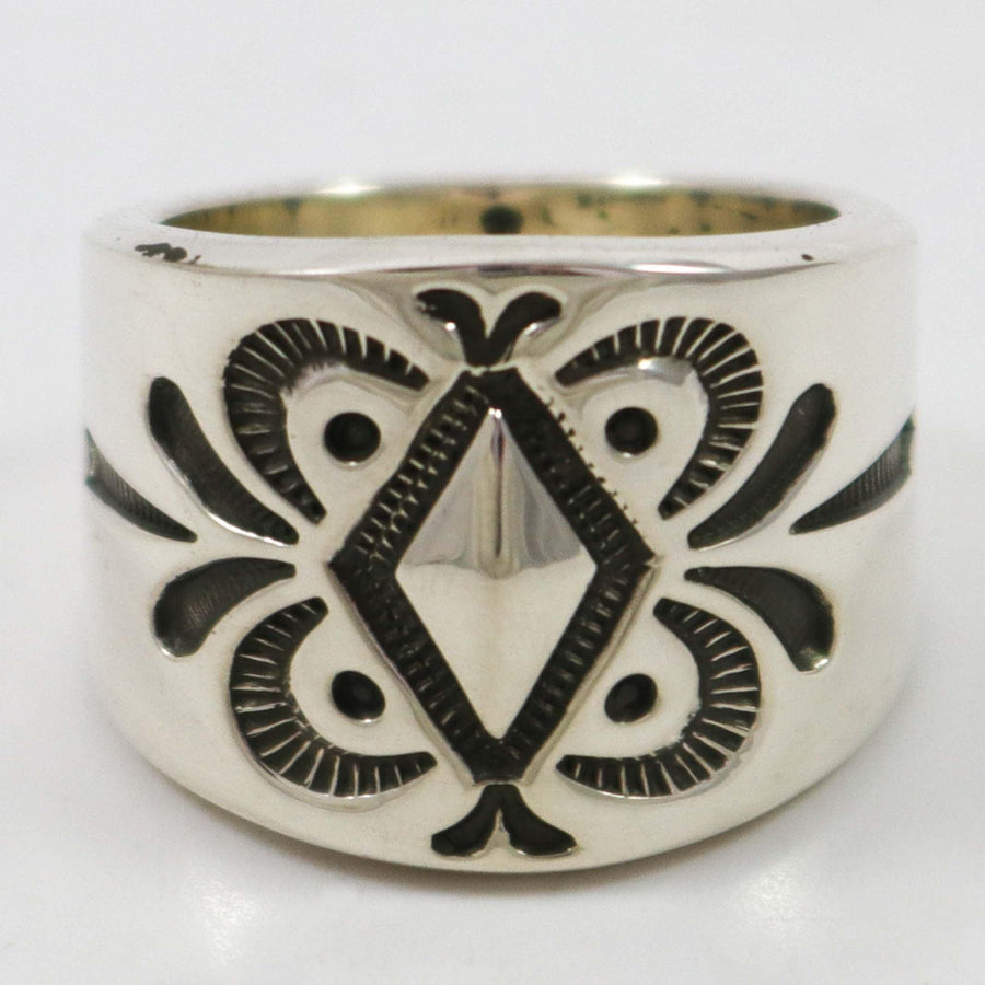Stamped Silver Ring by Jennifer Curtis - Garland's
