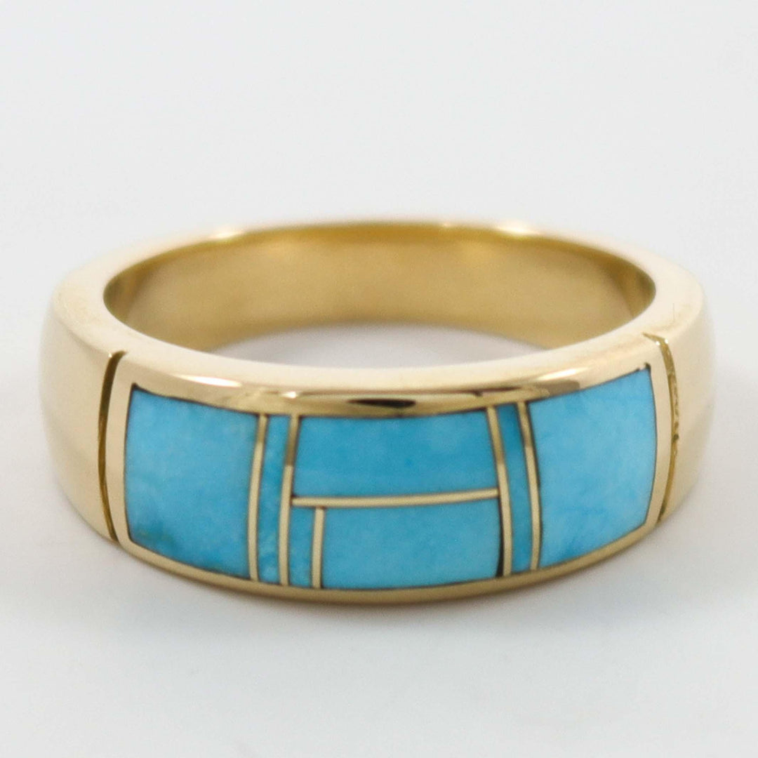 Gold and Turquoise Ring by Tim Charley - Garland's
