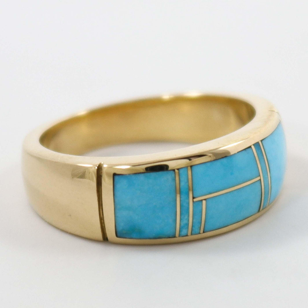 Gold and Turquoise Ring