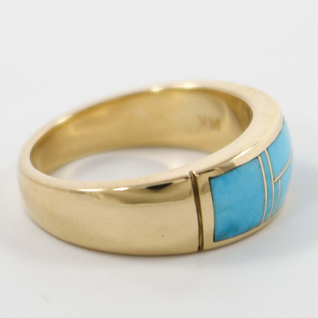 Gold and Turquoise Ring by Tim Charley - Garland's