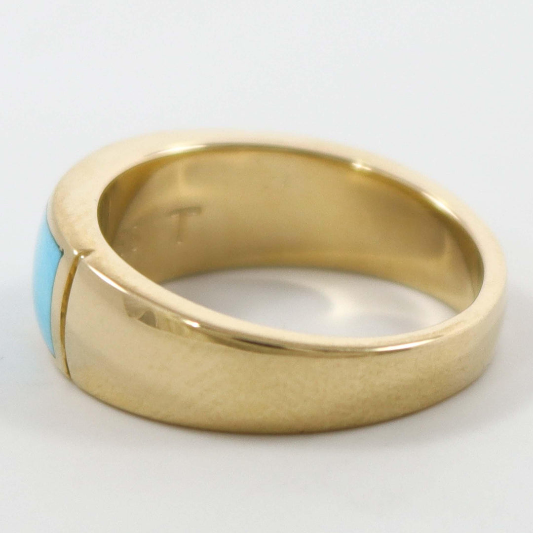Gold and Turquoise Ring by Tim Charley - Garland's
