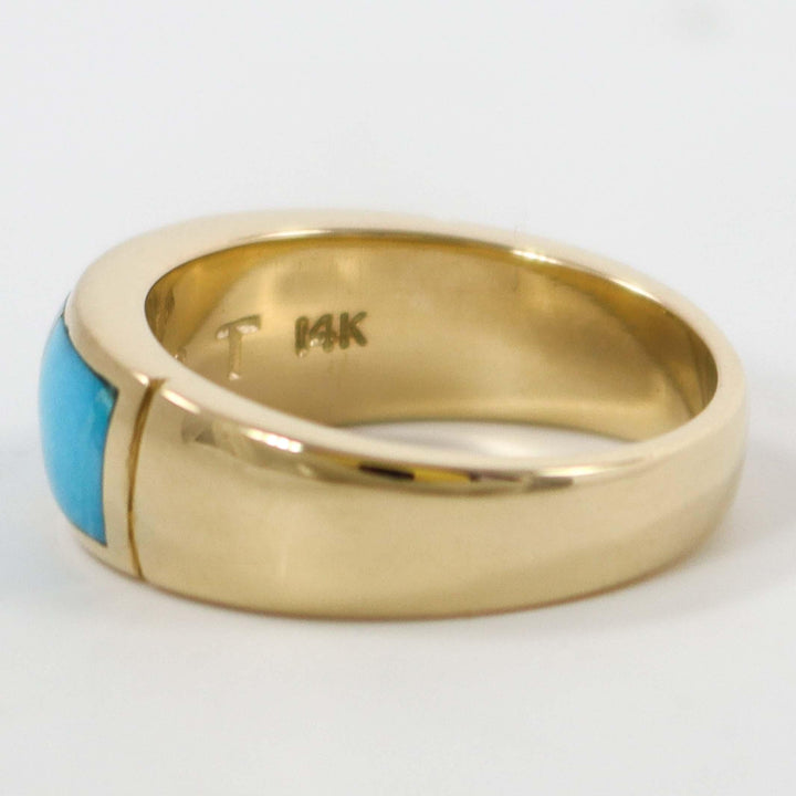 Gold and Turquoise Ring