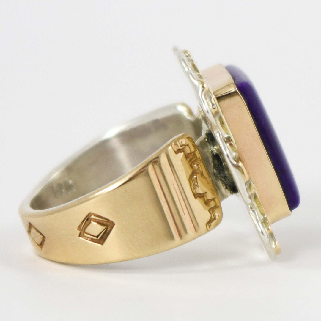 Sugilite and Gold Ring