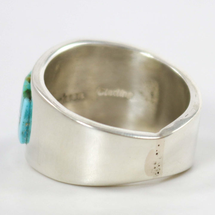 Turquoise and Coral Inlay Ring