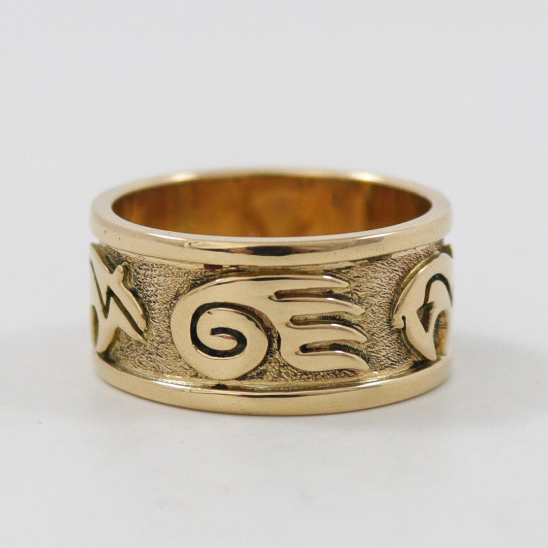 Gold Bear Ring