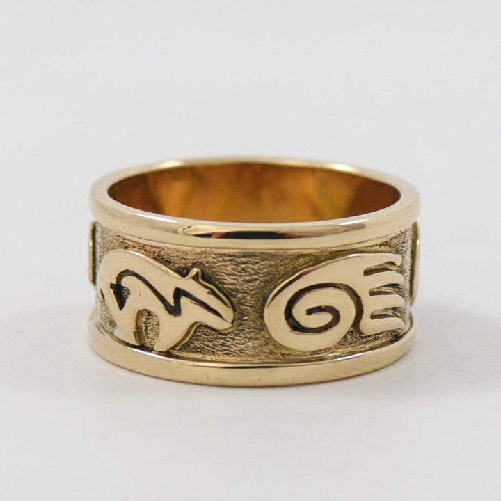 Gold Bear Ring