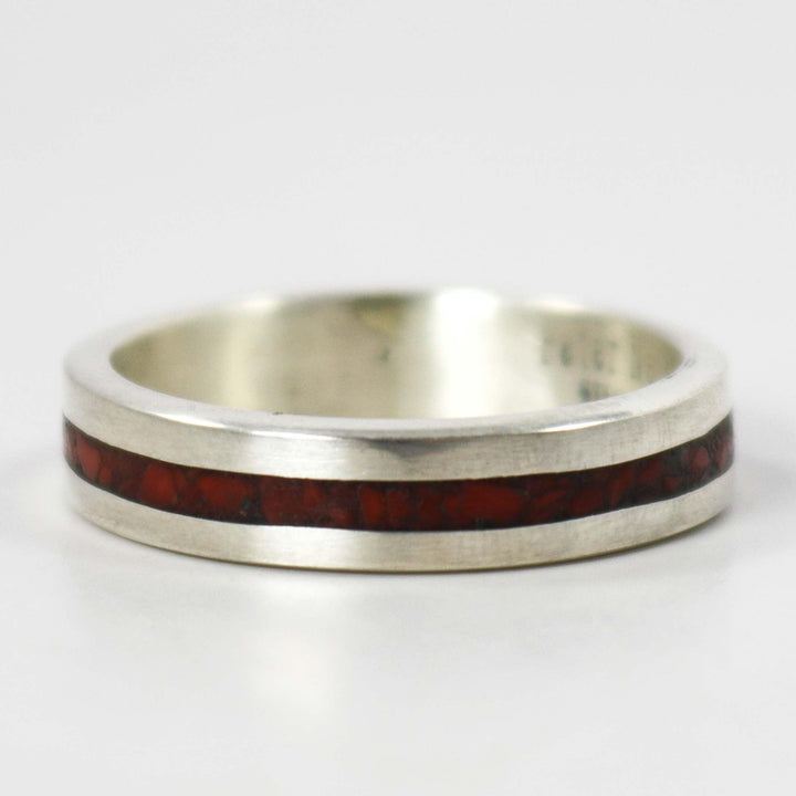 Coral Inlay Ring