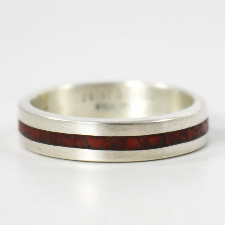 Coral Inlay Ring