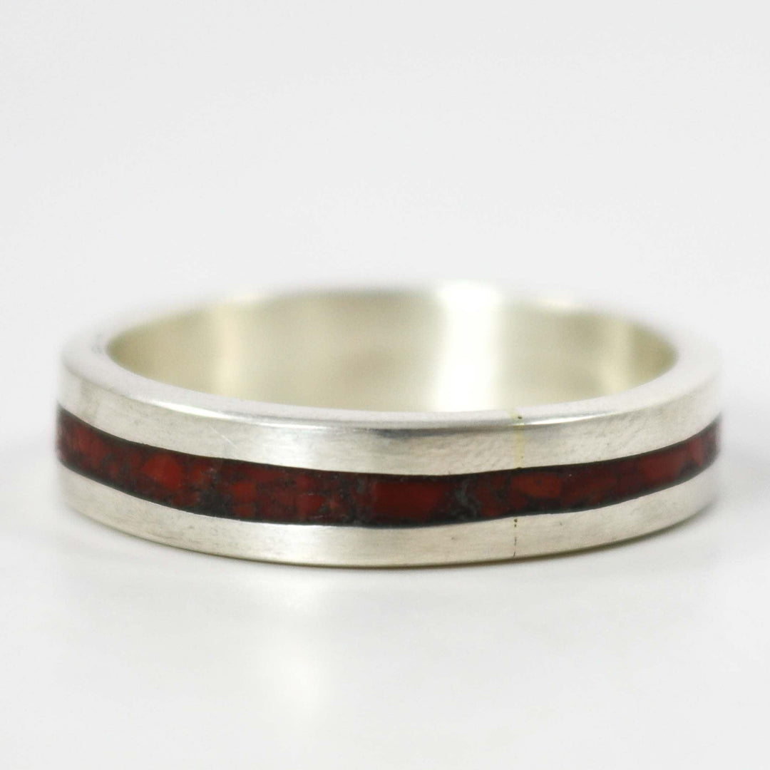 Coral Inlay Ring