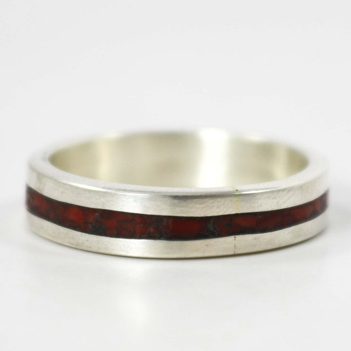 Coral Inlay Ring