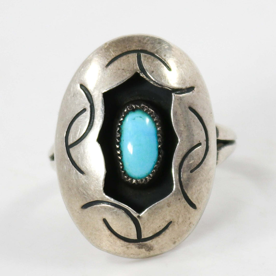 1970s Turquoise Shadowbox Ring