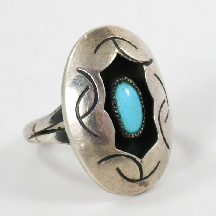 1970s Turquoise Shadowbox Ring
