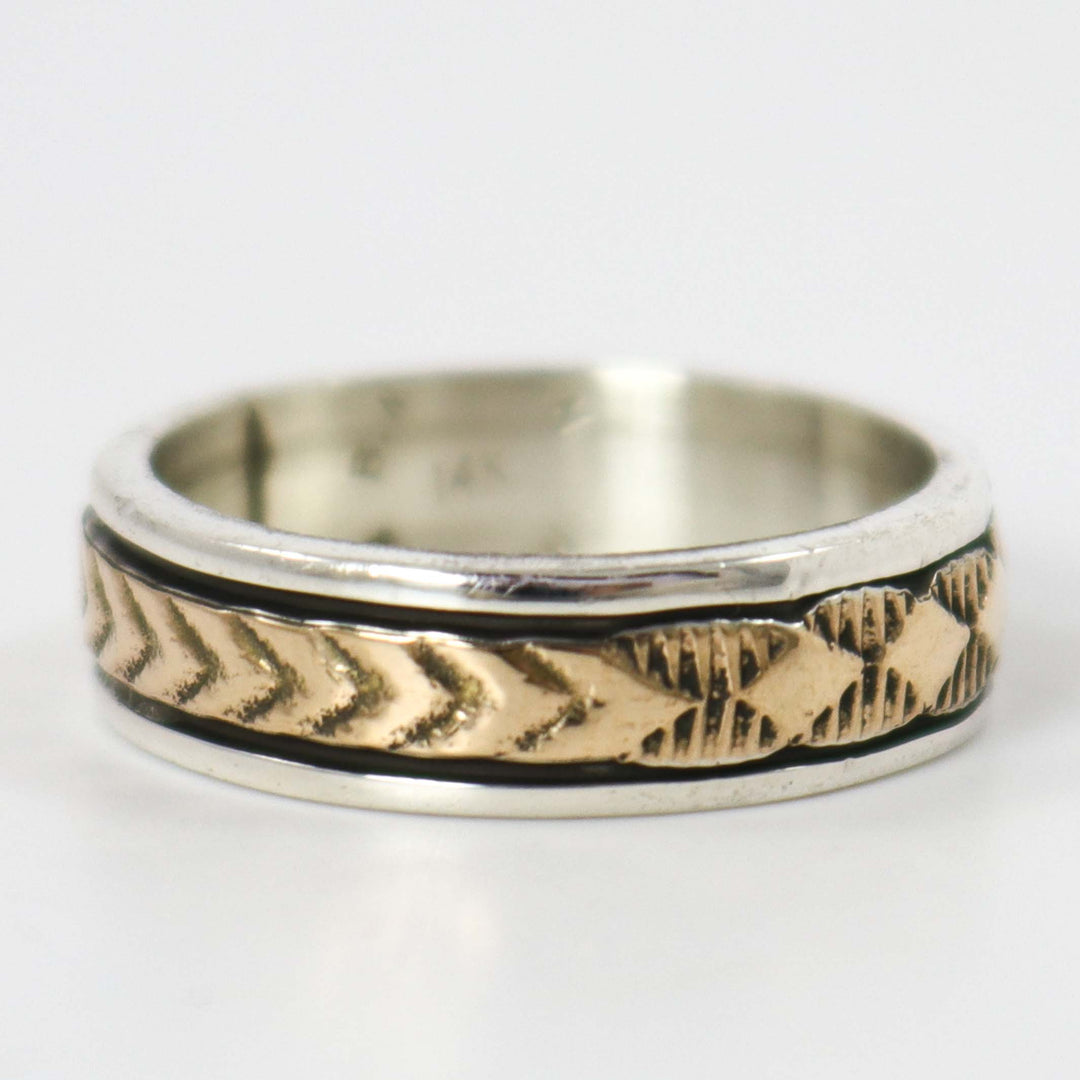 Gold on Silver Ring