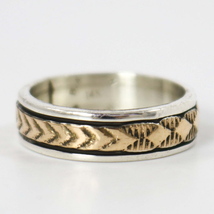 Gold on Silver Ring