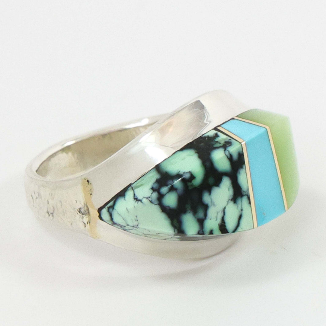 Turquoise and Healerite Ring