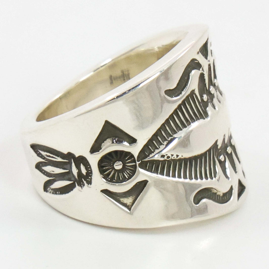 Stamped Silver Ring