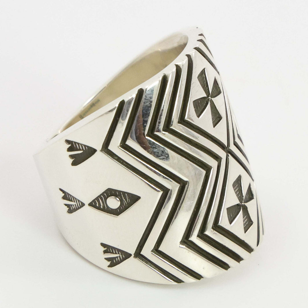 Stamped Silver Ring