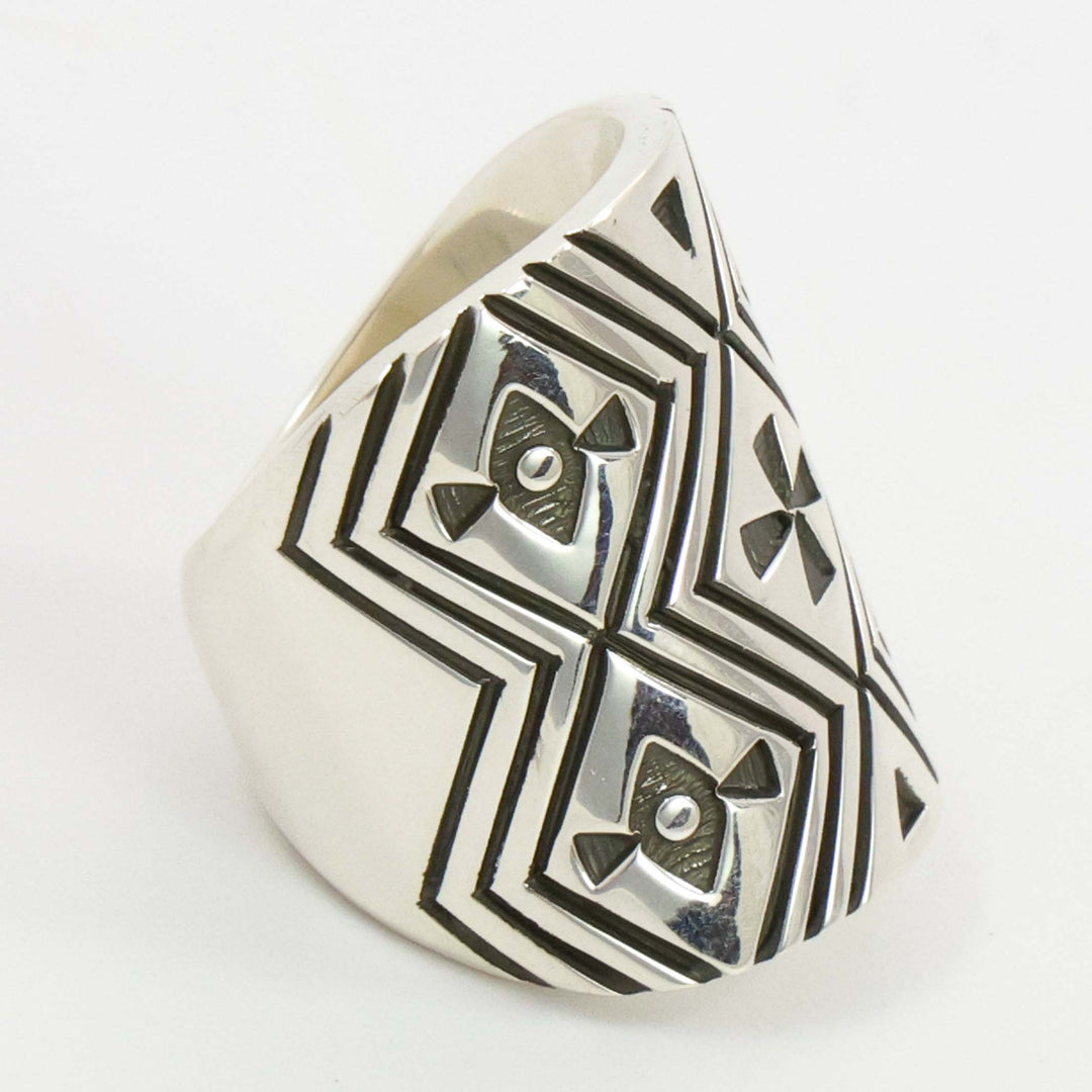 Stamped Silver Ring