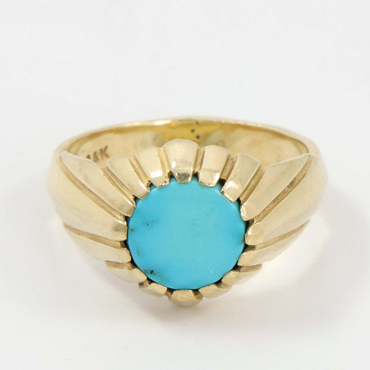 Gold and Turquoise Ring