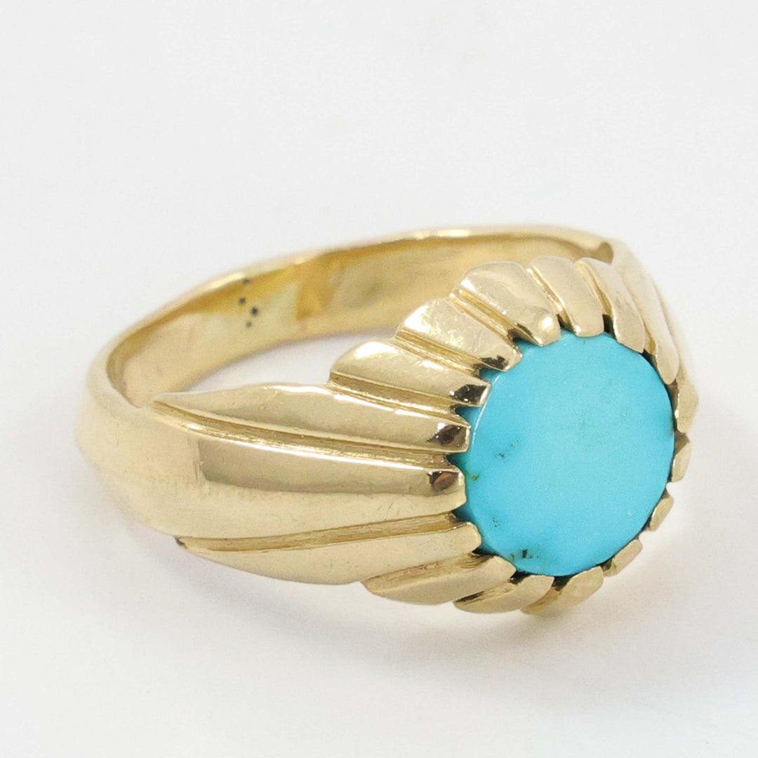 Gold and Turquoise Ring
