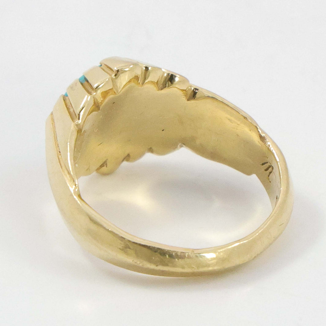 Gold and Turquoise Ring